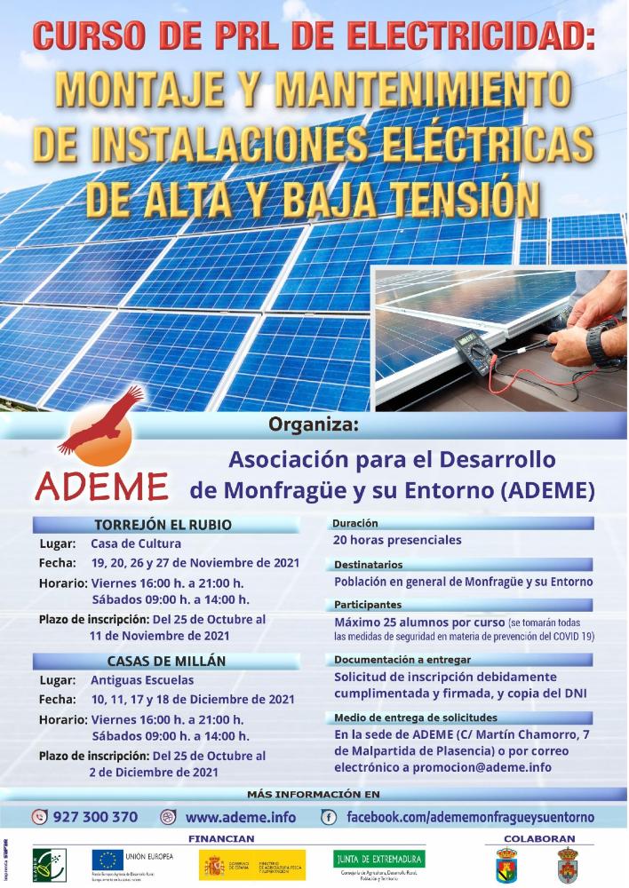 Imagen CURSO DE PRL DE ELECTRICIDAD